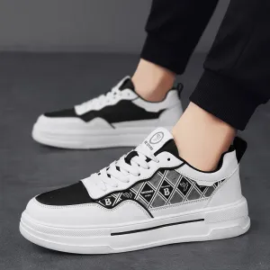 Printed Pattern Checked Flat Sneakers