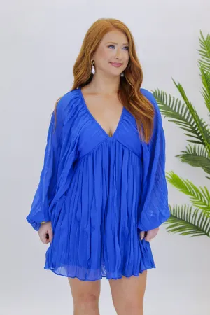 Royal Puff Sleeve Dress