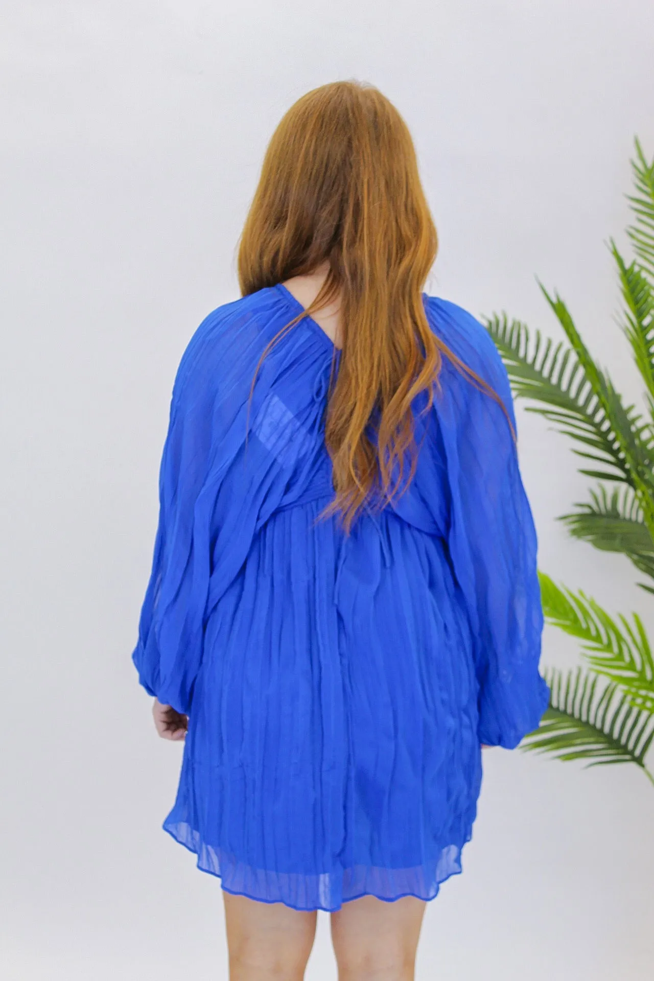 Royal Puff Sleeve Dress