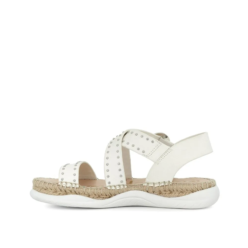 SAM EDELMAN - Janette Sandal in White Leather