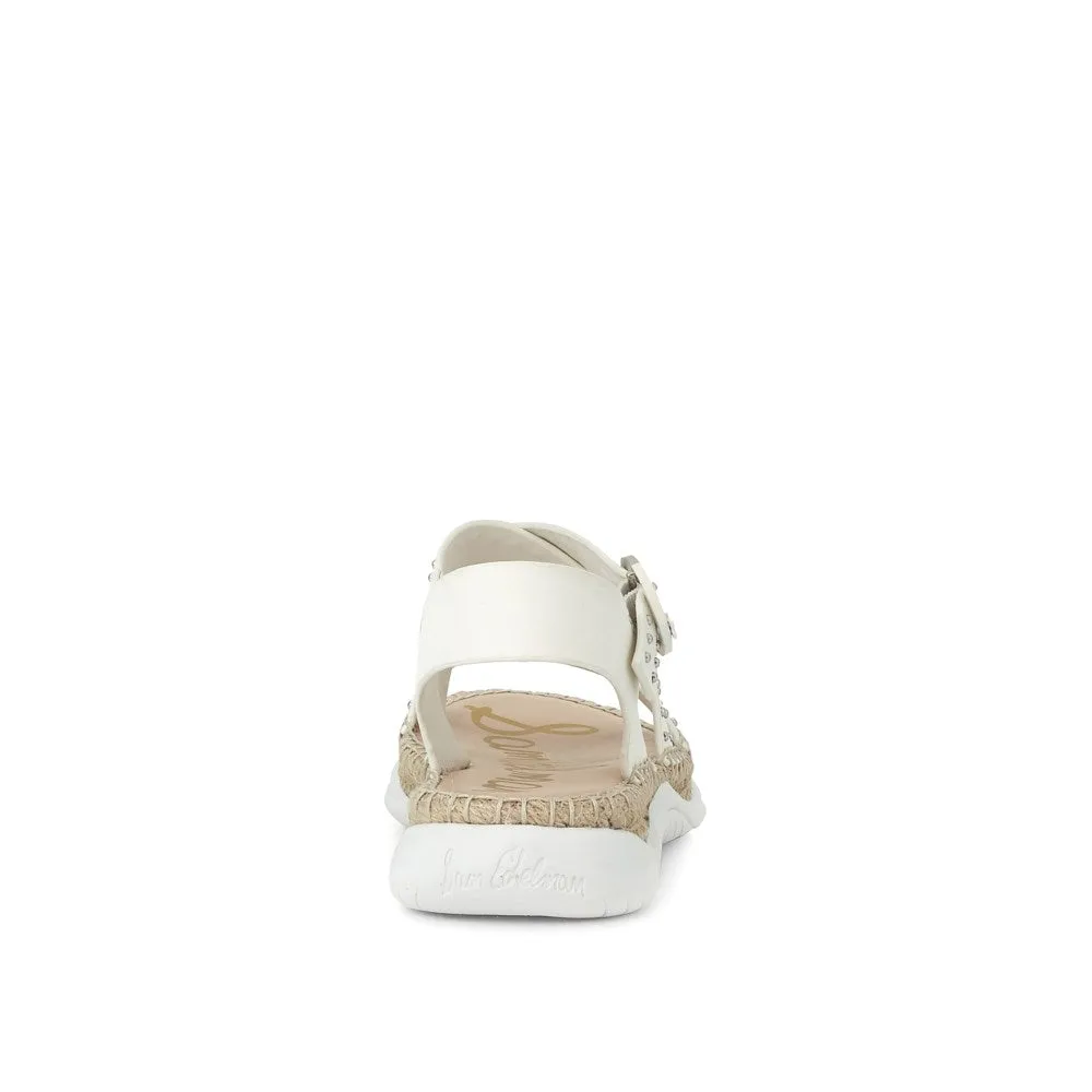 SAM EDELMAN - Janette Sandal in White Leather