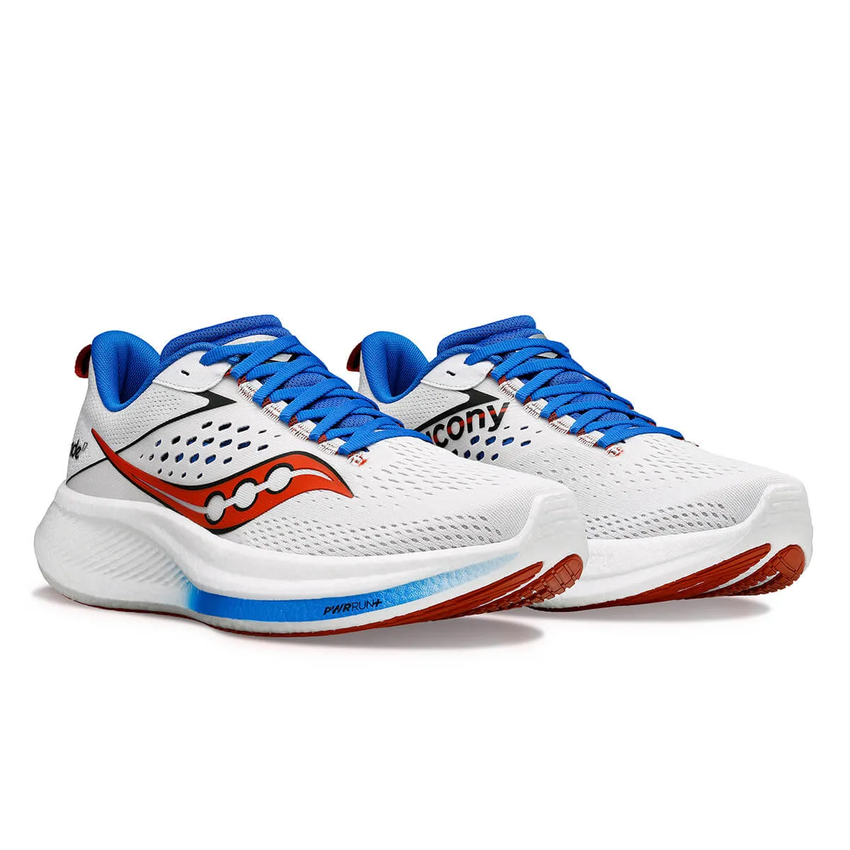 Saucony Ride 17 Mens | White/cobalt