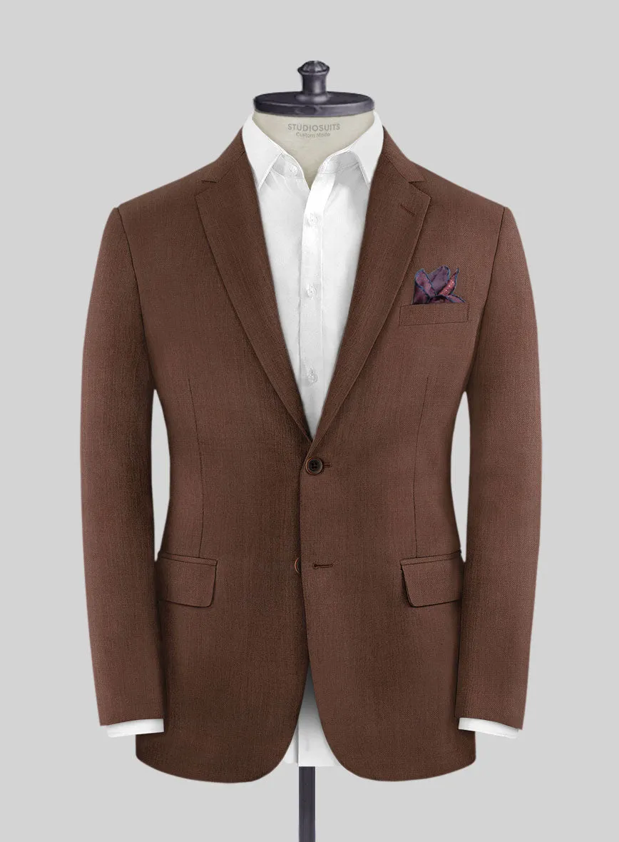 Scabal Brick Brown Wool Jacket