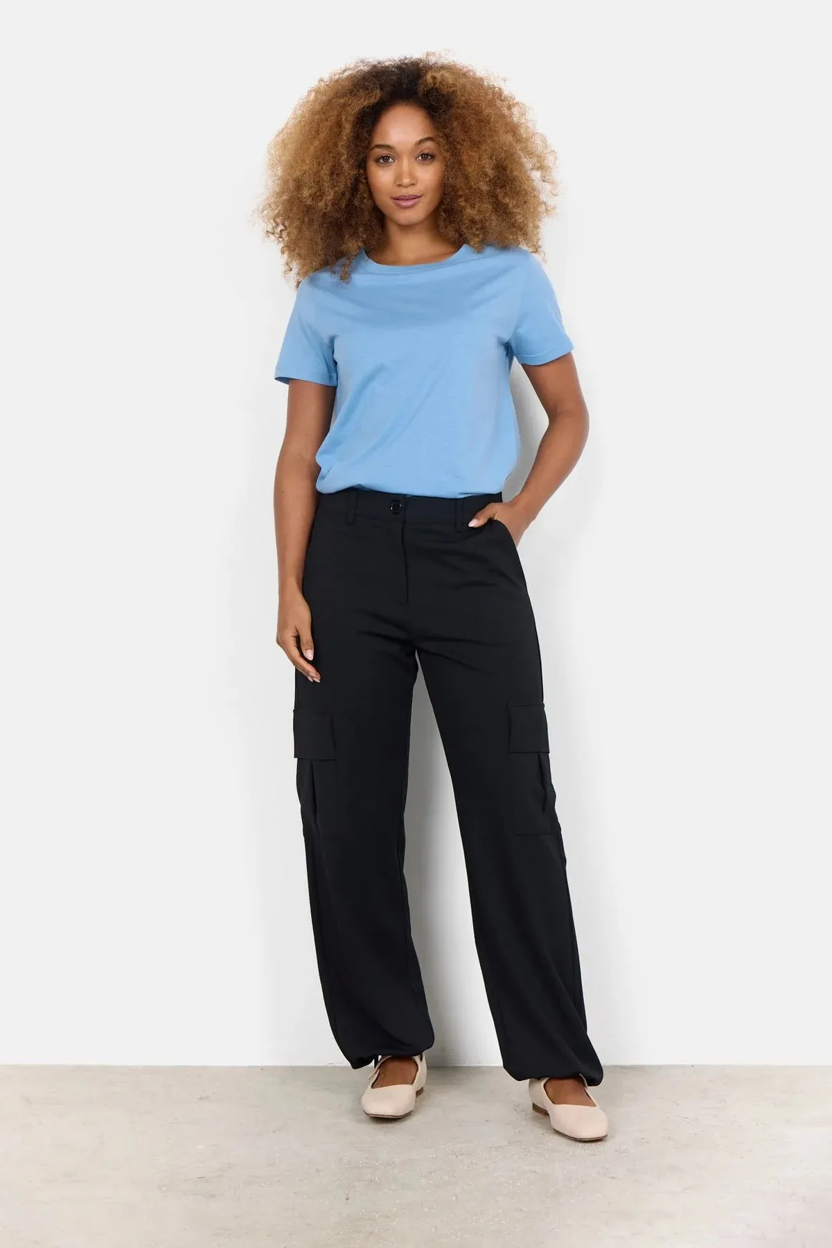 Siham 70 Black Cargo Trousers