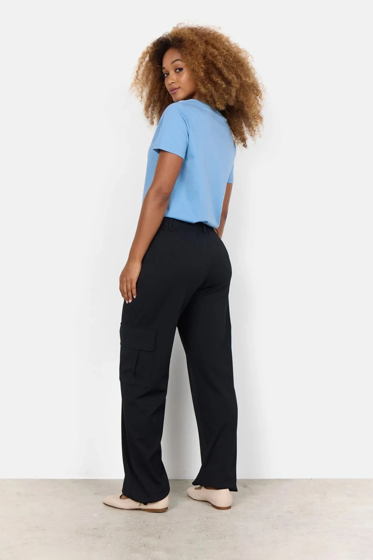 Siham 70 Black Cargo Trousers