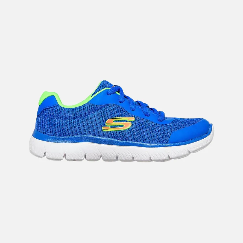 Skechers Kids Summits Shoes - Blue/Lime