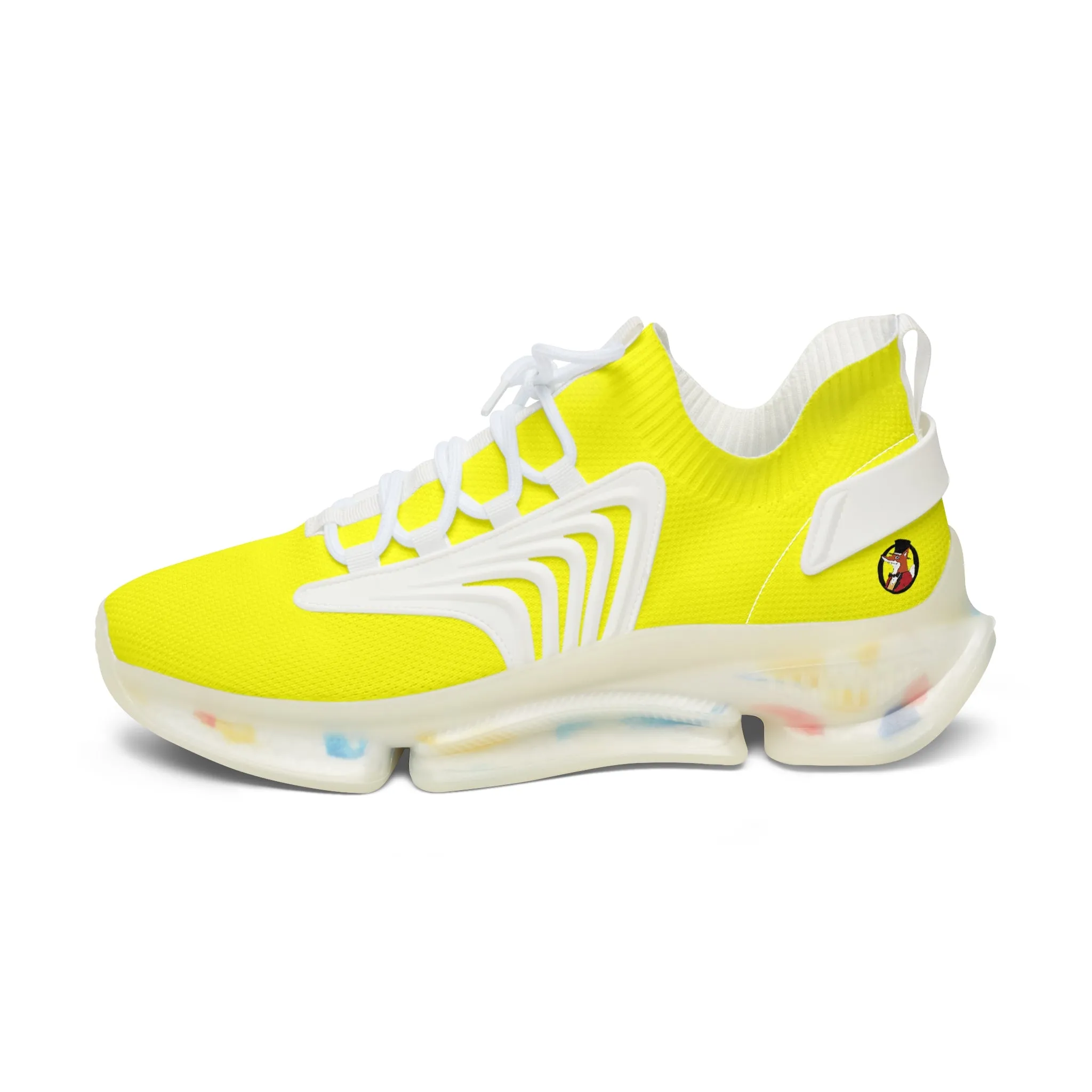 Snooty Fox Art Women's Mesh Sneakers - Neon Yellow