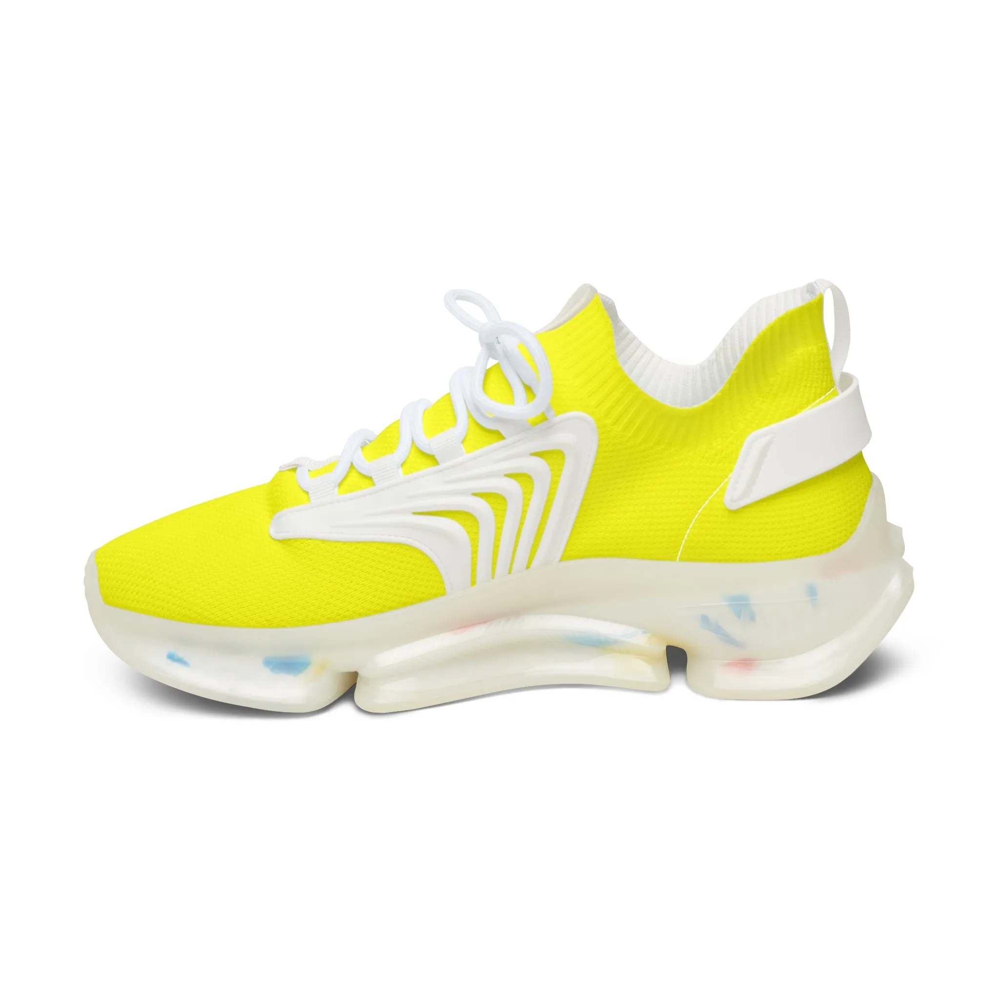 Snooty Fox Art Women's Mesh Sneakers - Neon Yellow