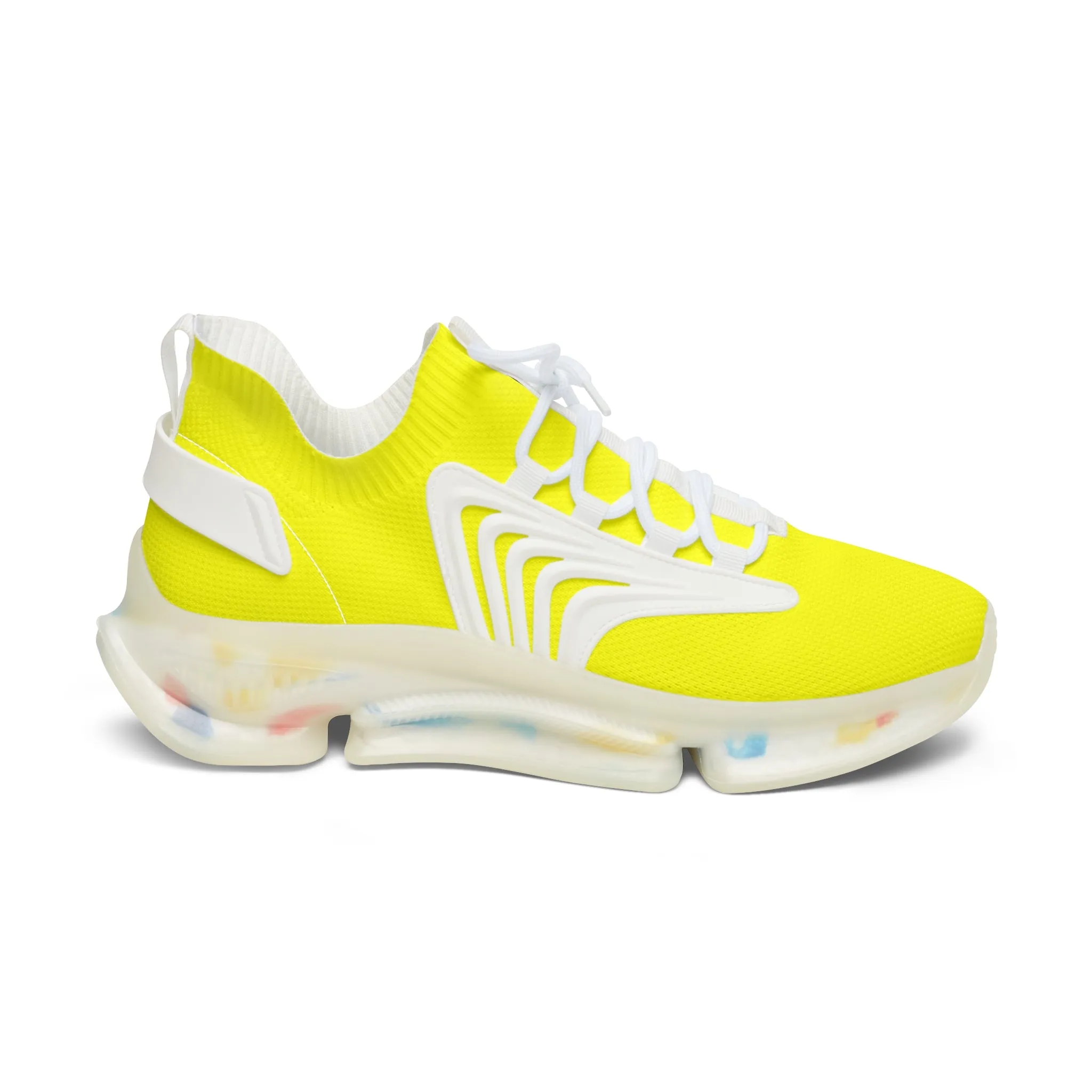 Snooty Fox Art Women's Mesh Sneakers - Neon Yellow