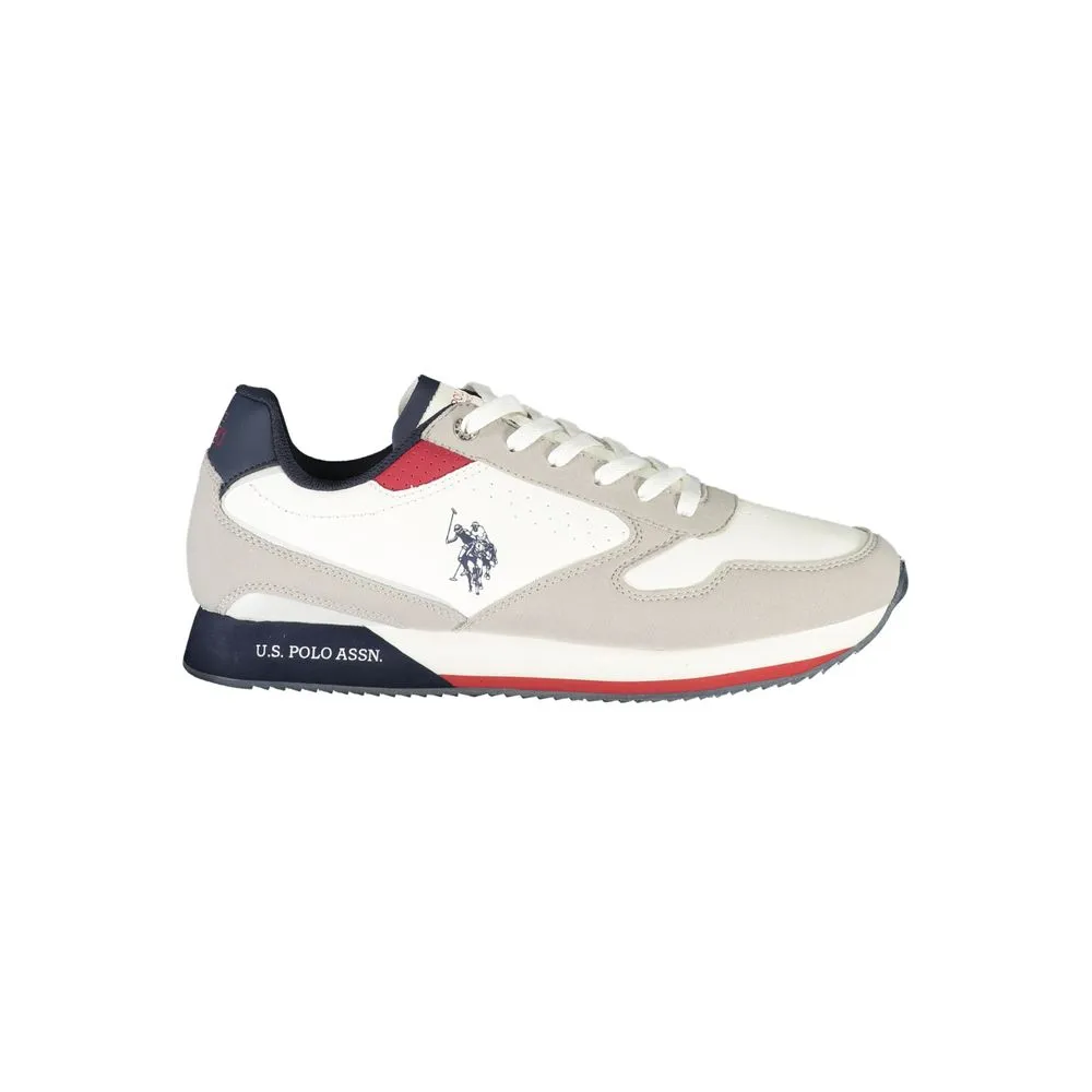 U.S. POLO ASSN. Sleek White Sneakers with Contrast Detailing