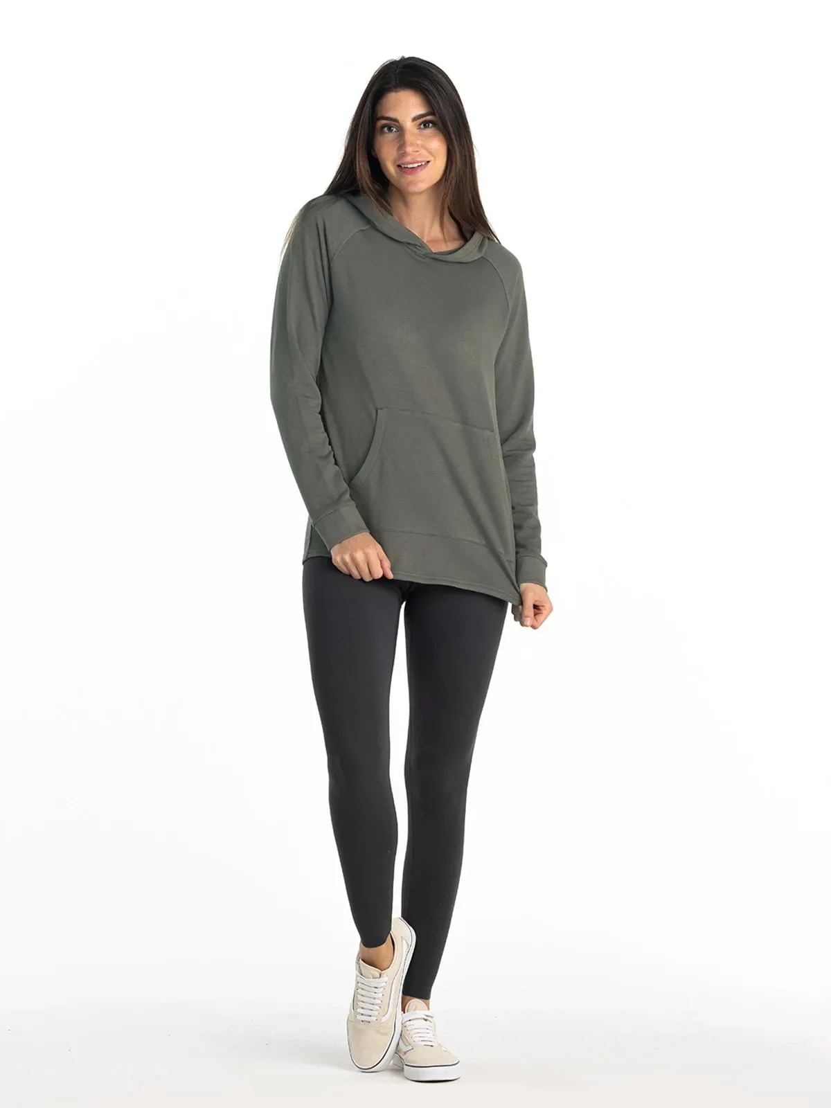 Women's Bamboo Lightweight Fleece Hoodie - Fatigue